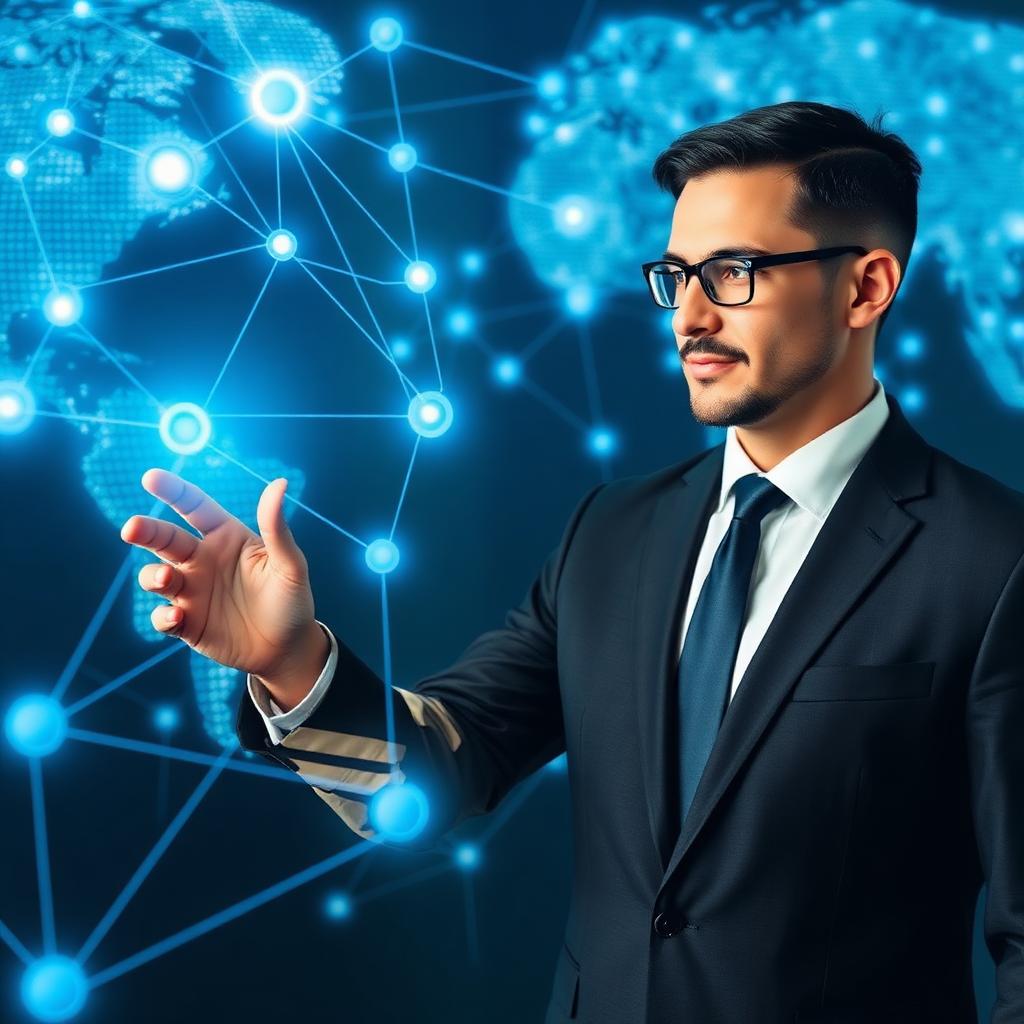 Consultant interacting with a global technology network